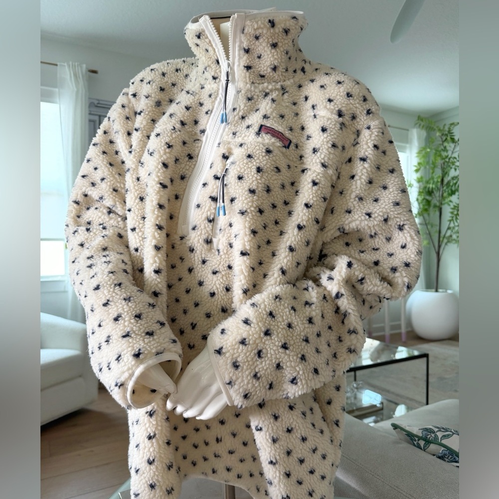 NWT Vineyard Vines Birds Eye Super Shep pullover 1/4 zip jacket women’s 2XL